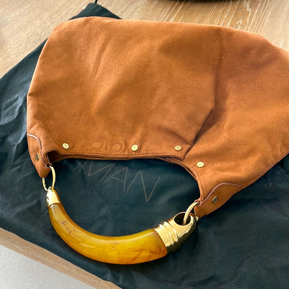 IMAN suede handbag, RARE! Brand New! Never used. Unique collection, showstopper